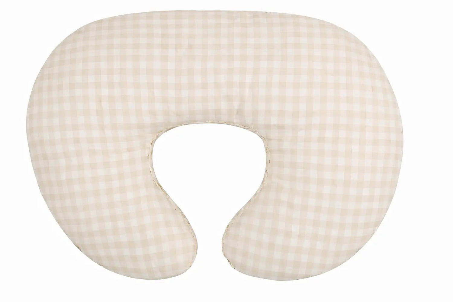Little Mae & Co Beige Gingham Nursing Pillow Cover - 