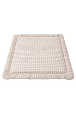Little Mae & Co Beige Gingham Padded Baby Play Mat - 