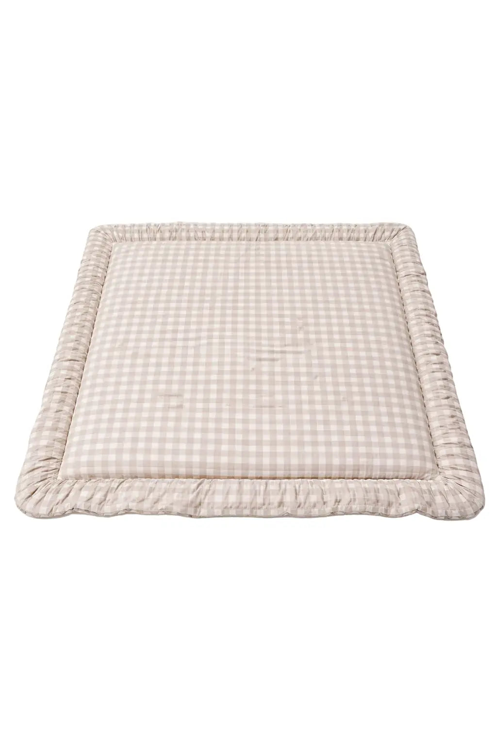Little Mae & Co Beige Gingham Padded Baby Play Mat - 