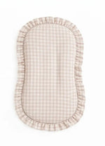 Little Mae & Co Beige Gingham Ruffle Baby Lounger Cover - 