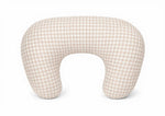 Little Mae & Co Beige Gingham Ruffle Nursing Pillow Cover