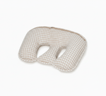 Little Mae & Co Beige Gingham Twins Nursing Pillow Cover - 
