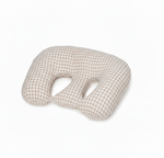Little Mae & Co Beige Gingham Twins Nursing Pillow Cover - 