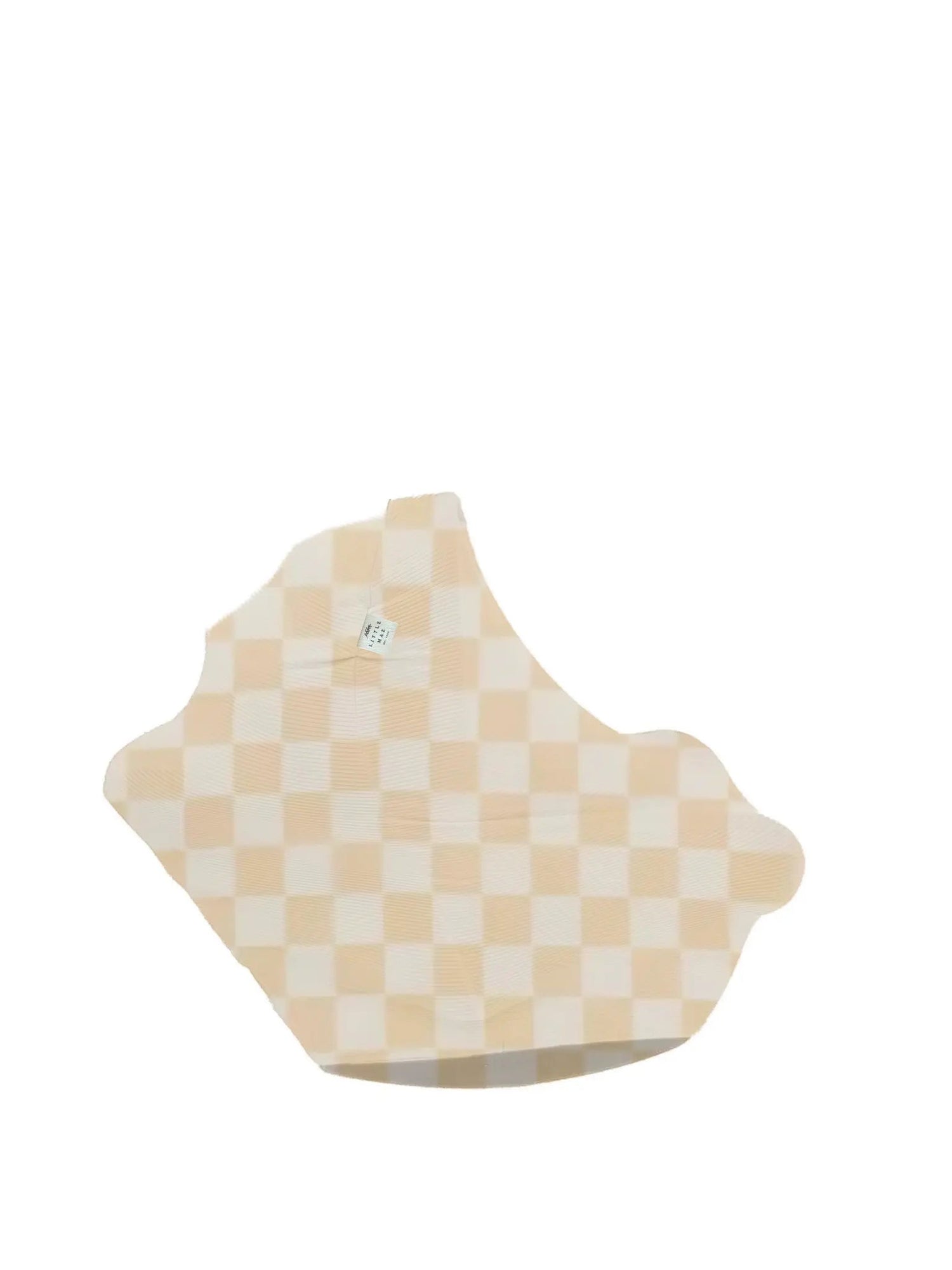 Little Mae & Co Beige & White Checkered Carseat Cover - 