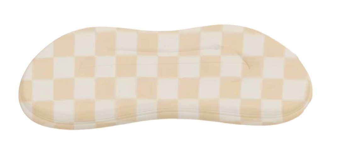 Little Mae & Co Beige White Checkered New Lounger Curve Cover - 