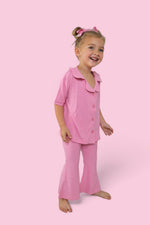 DREAM BIG LITTLE CO BELLA PINK RIB DREAM GIRL'S FLARE SETEveretts Place