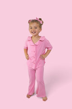 DREAM BIG LITTLE CO BELLA PINK RIB DREAM GIRL'S FLARE SETEveretts Place