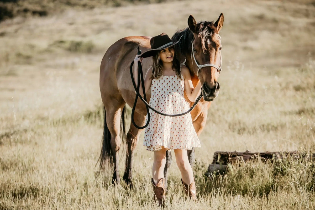 Bestaroo Bella Rust Floral Floral Dress - 