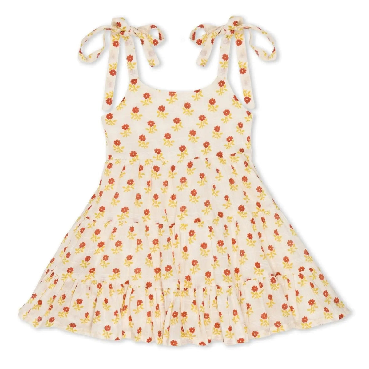 Bestaroo Bella Rust Floral Floral Dress - 