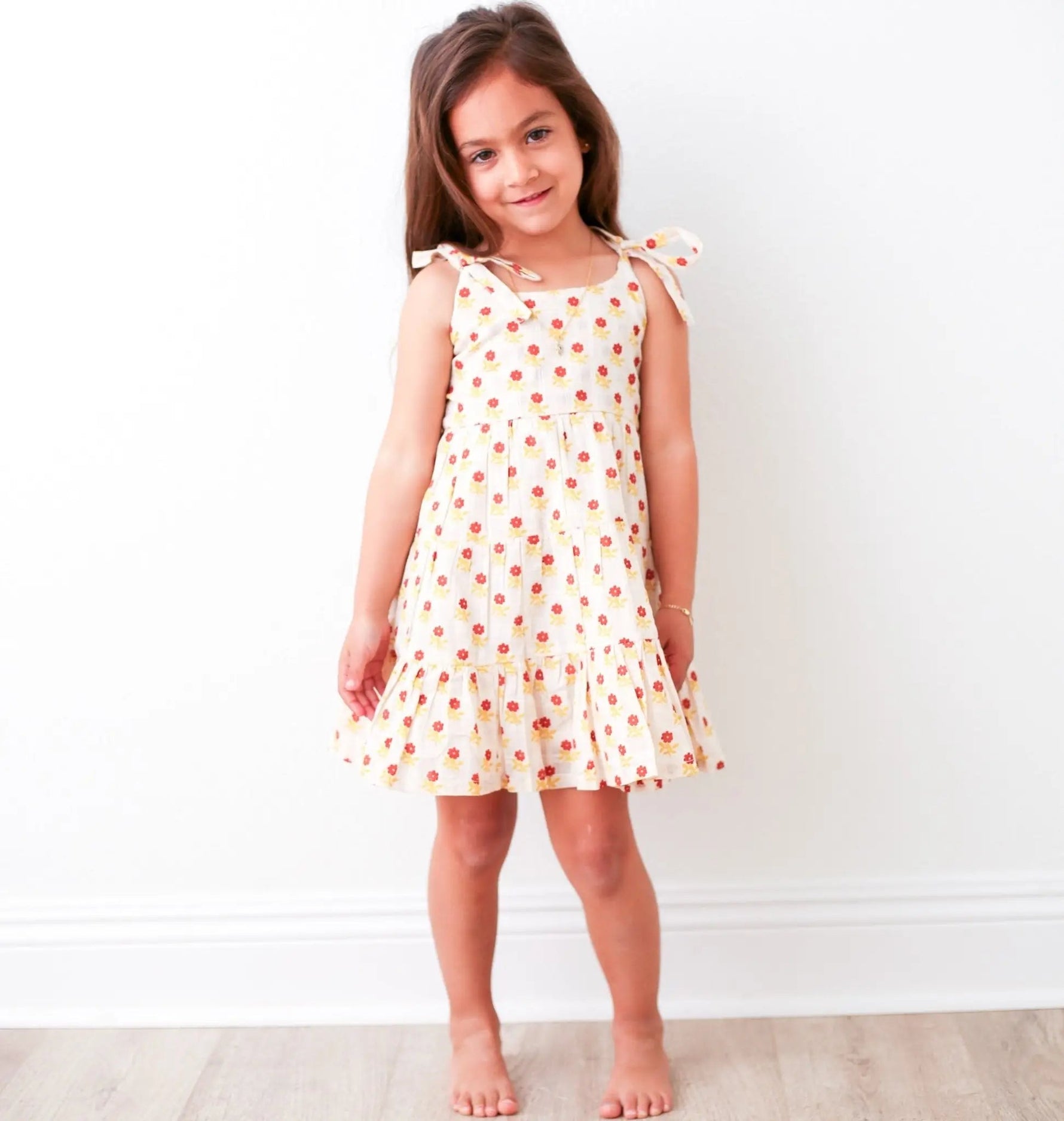 Bestaroo Bella Rust Floral Floral Dress - 