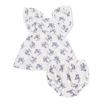 Angel Dear Belle Rosette Dot - V - Neck Dress and Bloomer - 