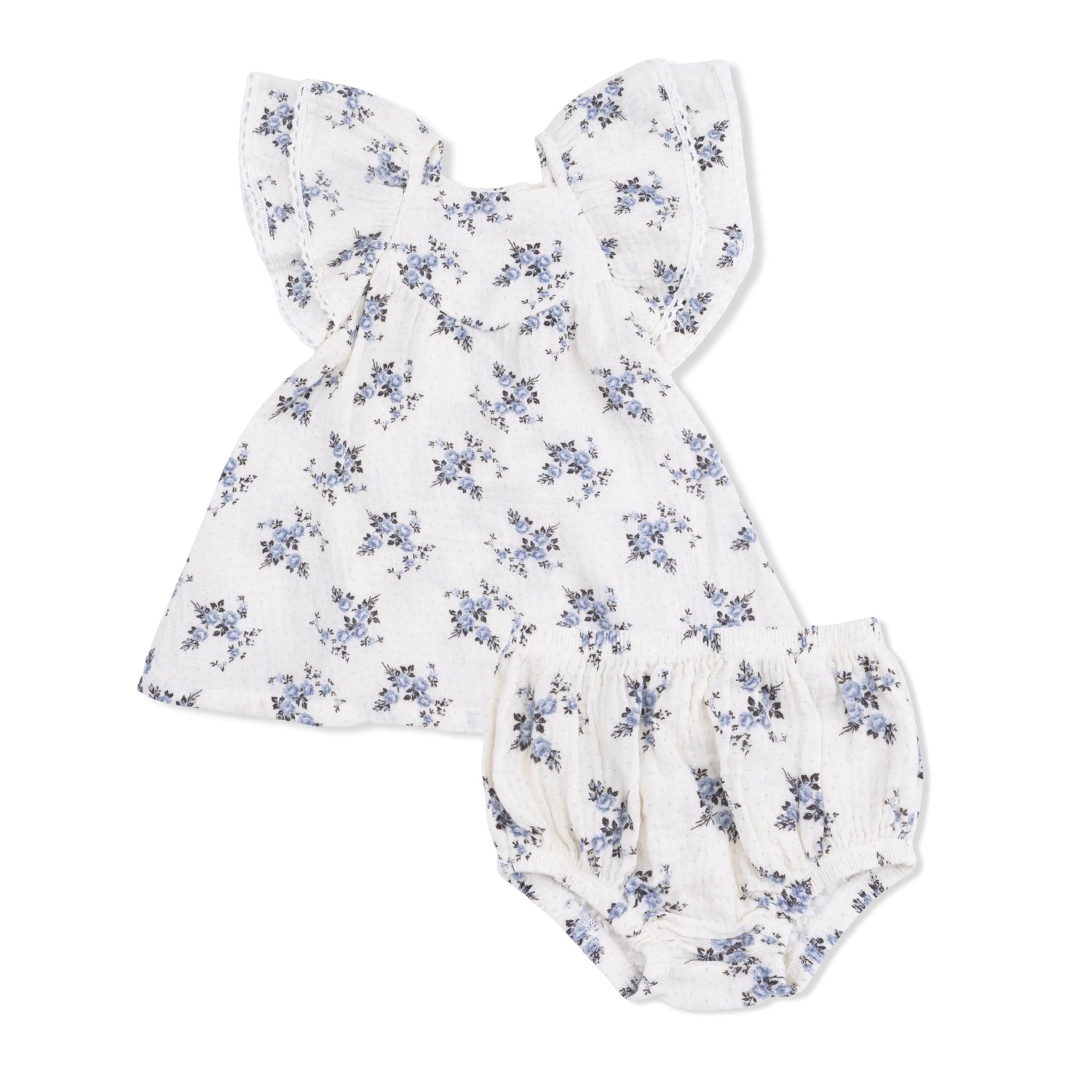 Angel Dear Belle Rosette Dot - V - Neck Dress and Bloomer - 