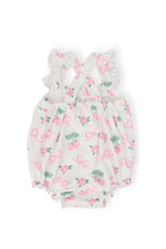 Mila & Rose ® Berries & Bows Ruffle Cross Back Romper - 