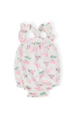 Mila & Rose ® Berries & Bows Ruffle Cross Back Romper - 