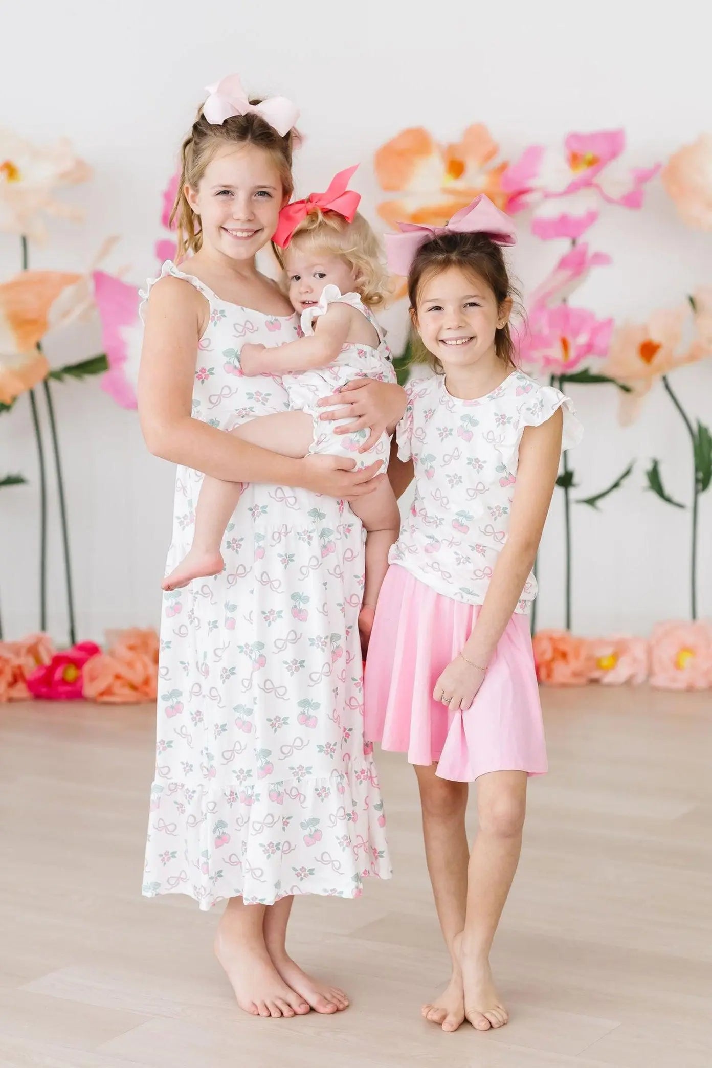 Mila & Rose ® Berries & Bows Ruffle Maxi Dress - 