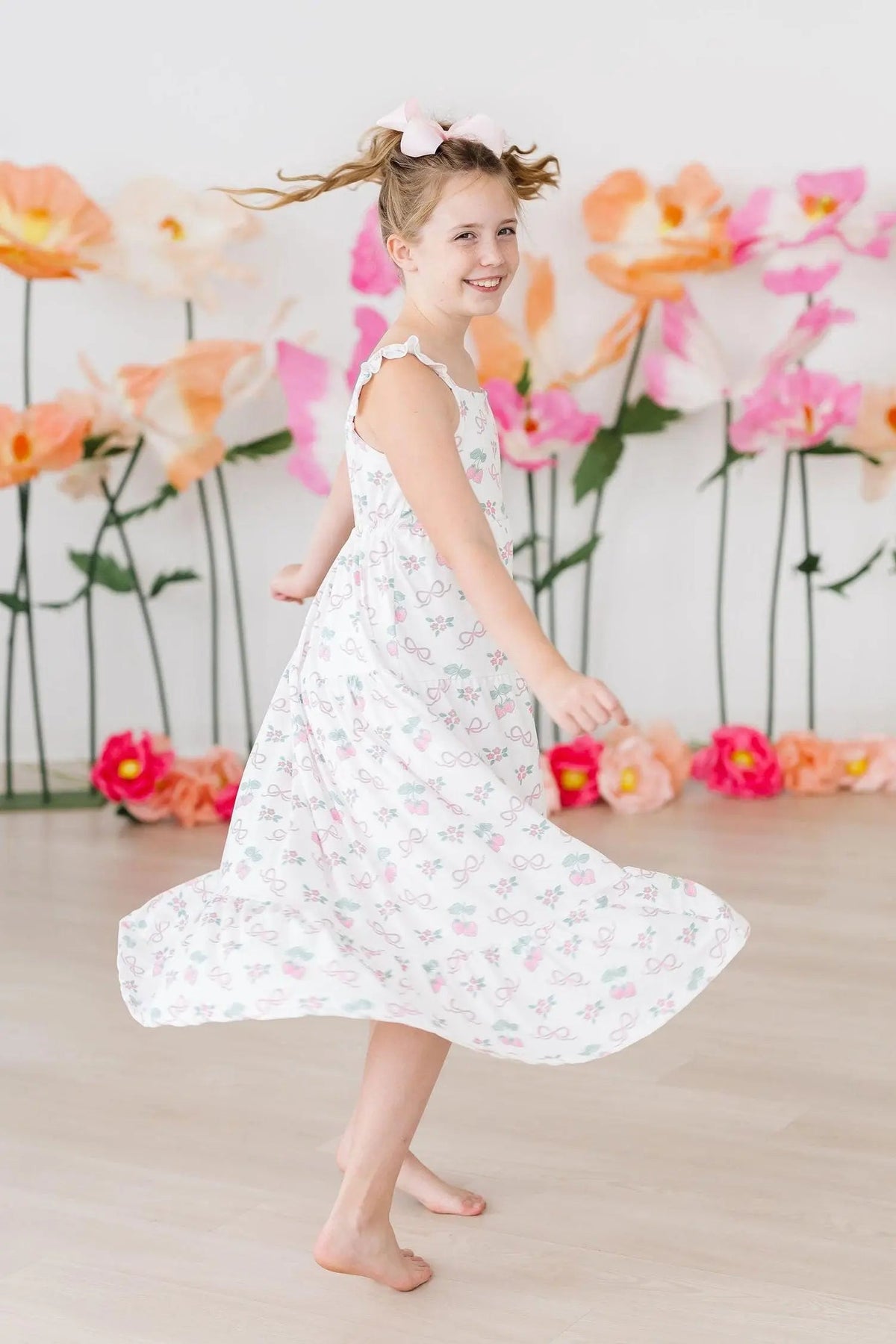 Mila & Rose ® Berries & Bows Ruffle Maxi Dress - 