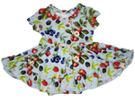 Dragonfly Dreams Bamboo Berry Delight Short Sleeve Twirl Dress with Bodysuit