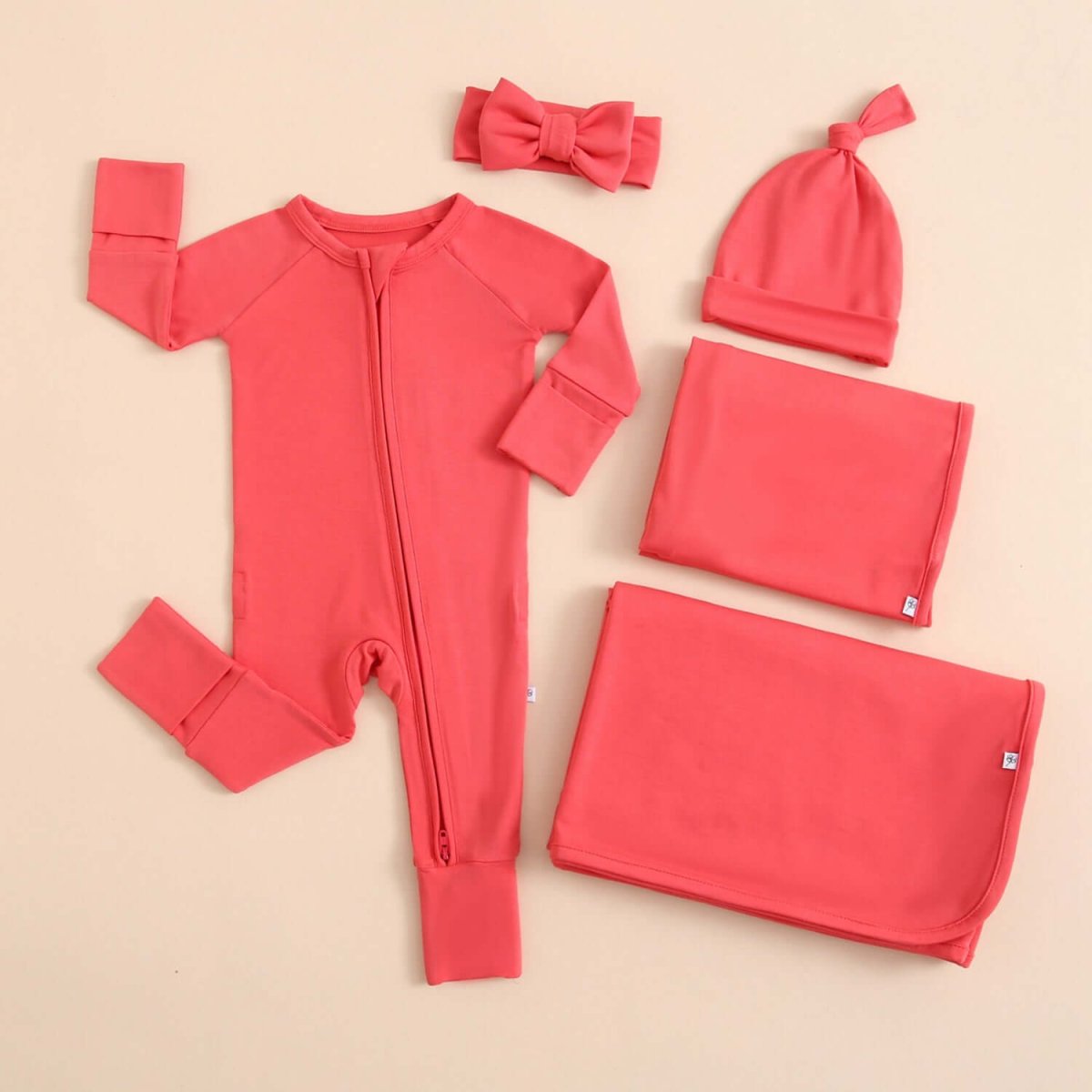 Luxie Charm Berry Red Zippered Baby Romper - Everetts Place Boutique - 