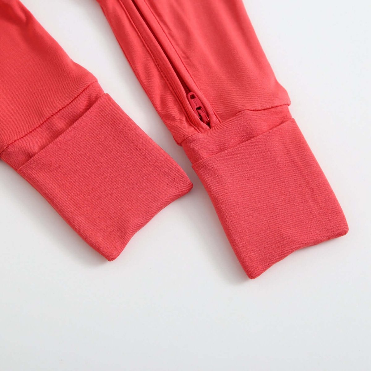 Luxie Charm Berry Red Zippered Baby Romper - Everetts Place Boutique - 