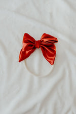 Little Mae & Co Berry Satin Bow Headband For Girls One Size Fits All - Everetts Place Boutique - 