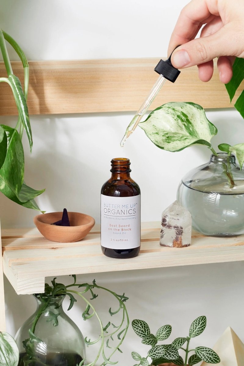 Butter Me Up Organics Best Beard On The Block Organic Beard Oil for Nourished Facial Hair - 