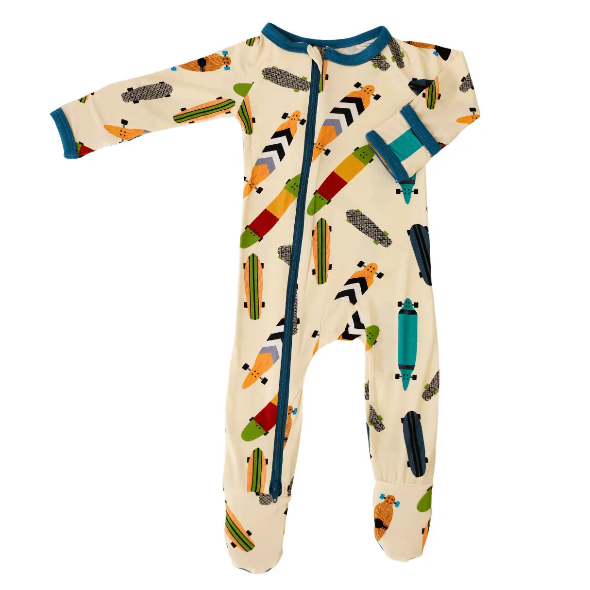 Bestaroo Bestaroo Baby Footed Pajamas With Zipper And Built In Mitts - 