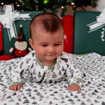 Bestaroo Bestaroo Bamboo Baby Footed Onesie With Two Way Zipper And Fold Over Mittens - 