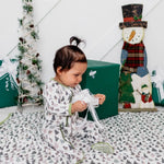 Bestaroo Bestaroo Bamboo Baby Footed Onesie With Two Way Zipper And Fold Over Mittens - 