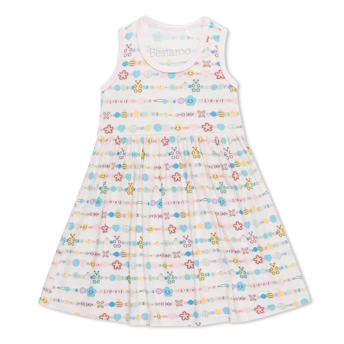 Bestaroo Bestaroo Bamboo Toddler Dress Racerback Long Sleeves Soft - 