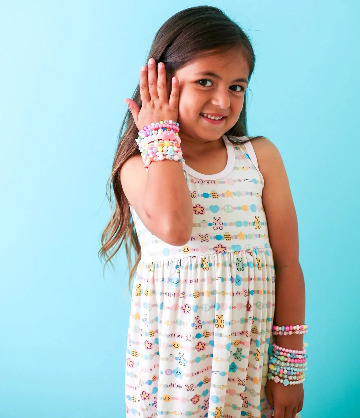 Bestaroo Bestaroo Bamboo Toddler Dress Racerback Long Sleeves Soft - 