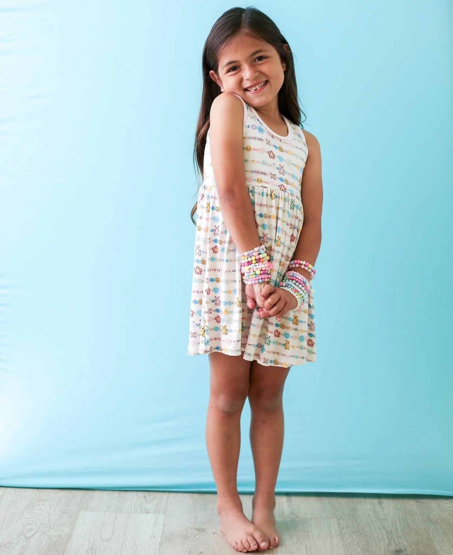 Bestaroo Bestaroo Bamboo Toddler Dress Racerback Long Sleeves Soft - 