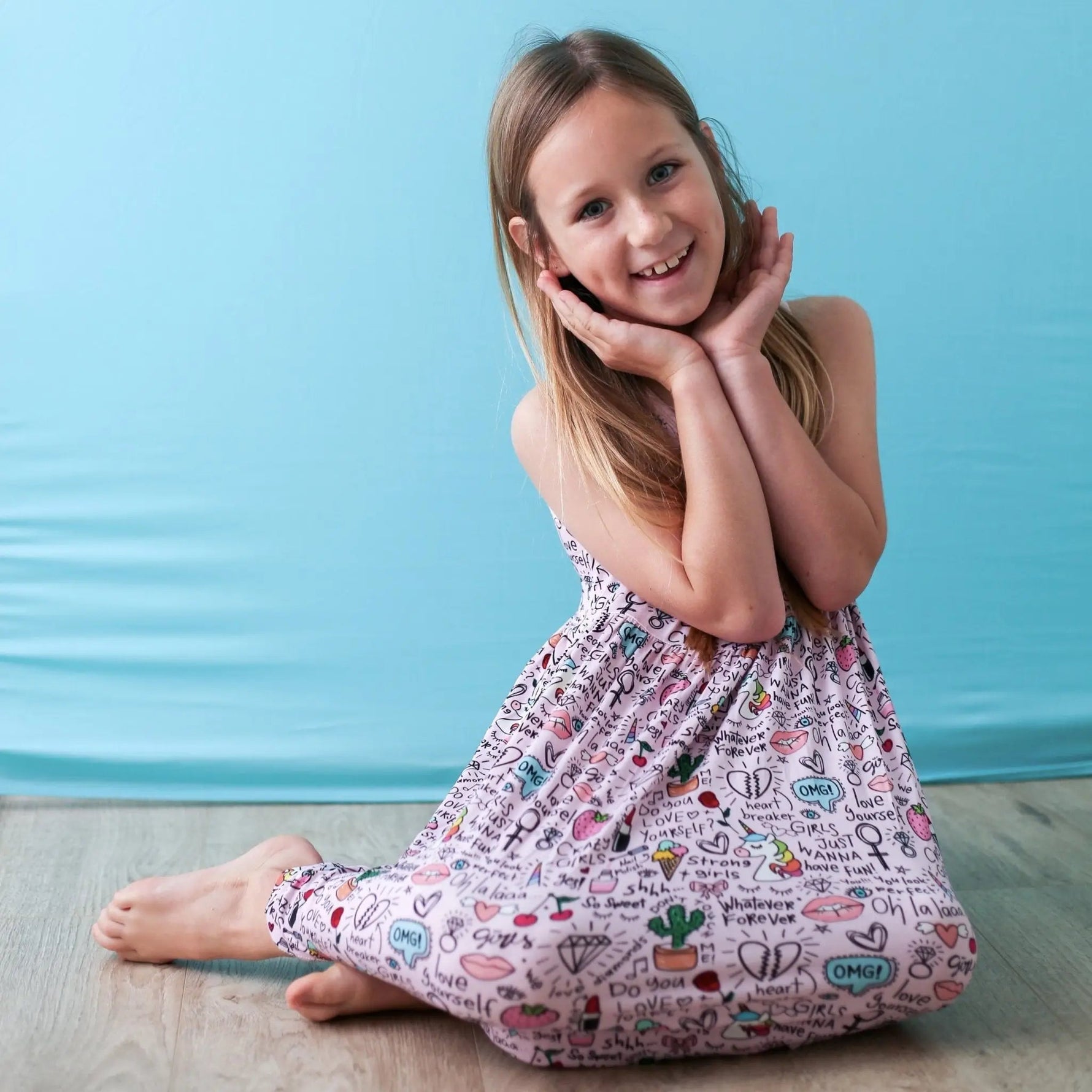 Bestaroo Bestaroo Bamboo Toddler Dress Racerback Twirl Ready Comfortable Soft Fabric - 