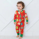 Bestaroo Bestaroo Bamboo Viscose Convertible Baby Coverall With Grippy Feet 2 Way Zipper - 