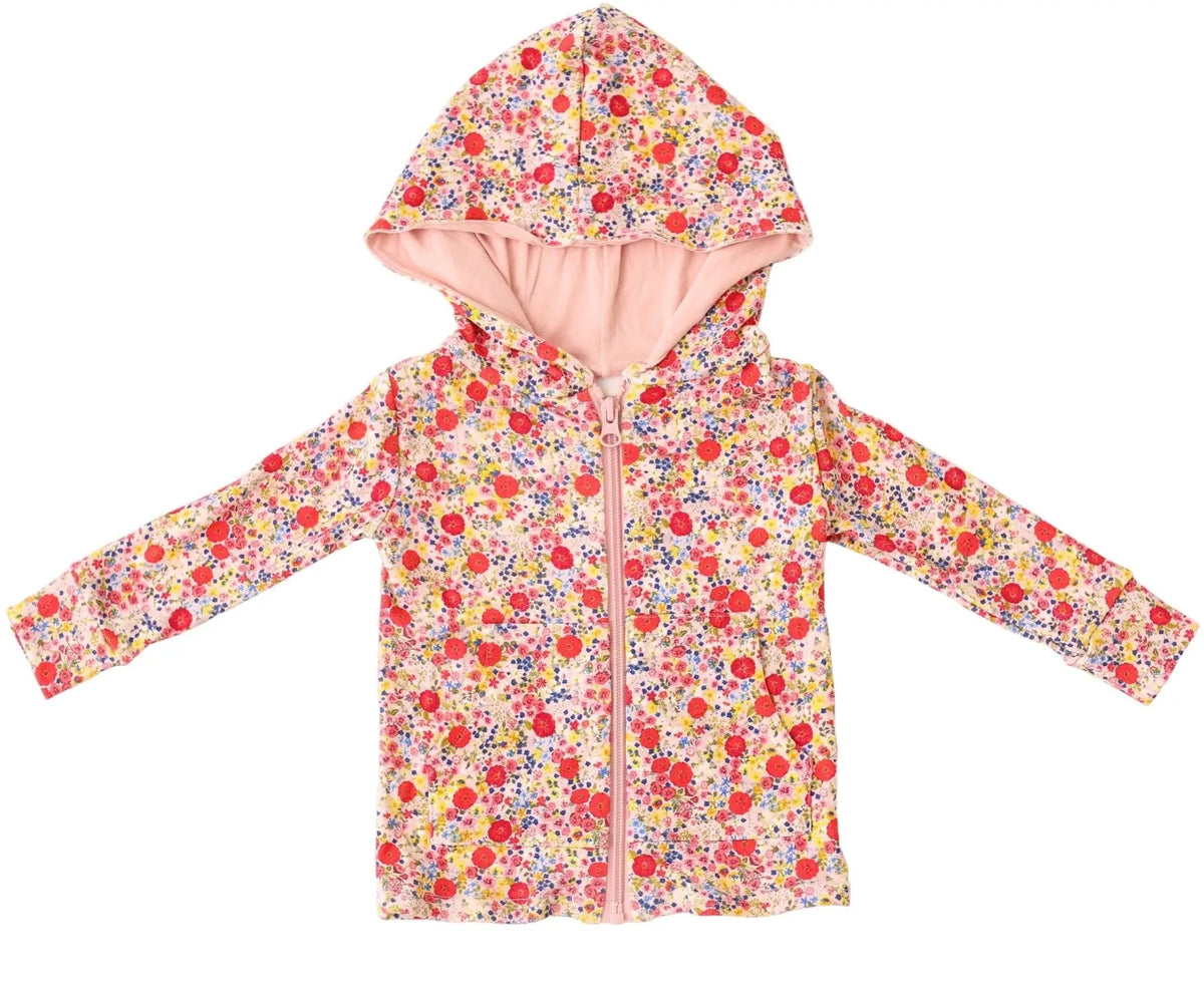 Bestaroo Bestaroo Blush Bloom Zipper Hoodie for Kids Plush Bamboo Cotton Warmth - 