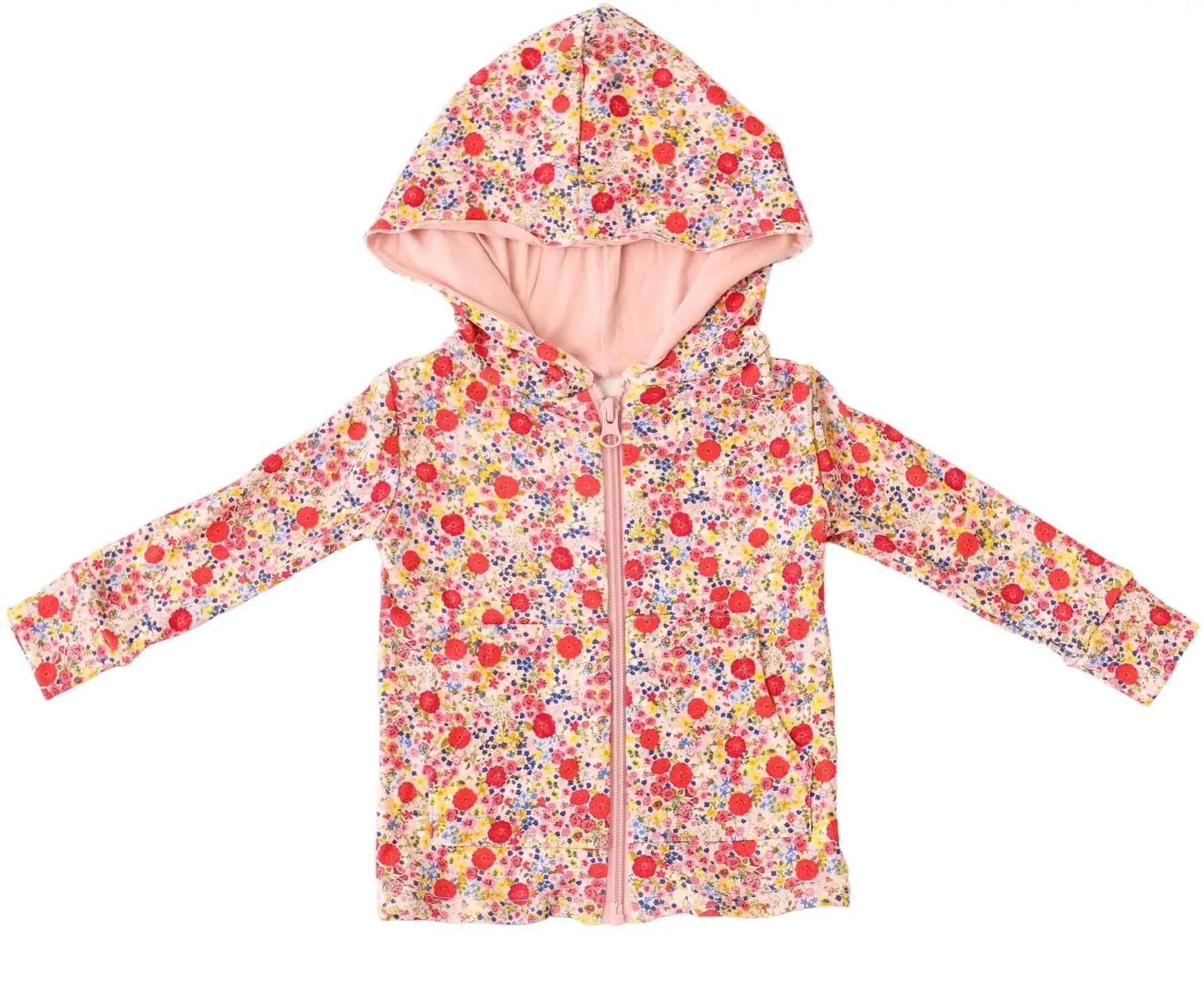 Bestaroo Bestaroo Blush Bloom Zipper Hoodie for Kids Plush Bamboo Cotton Warmth - 