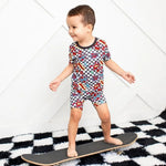 Bestaroo Bestaroo Boomin Checks Bamboo Shorts Set Pajamas For Kids - 