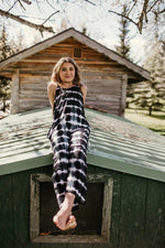 Bestaroo Bestaroo Charcoal Tie Dye Jumpsuit For Kids With Pockets And Adjustable Straps - 