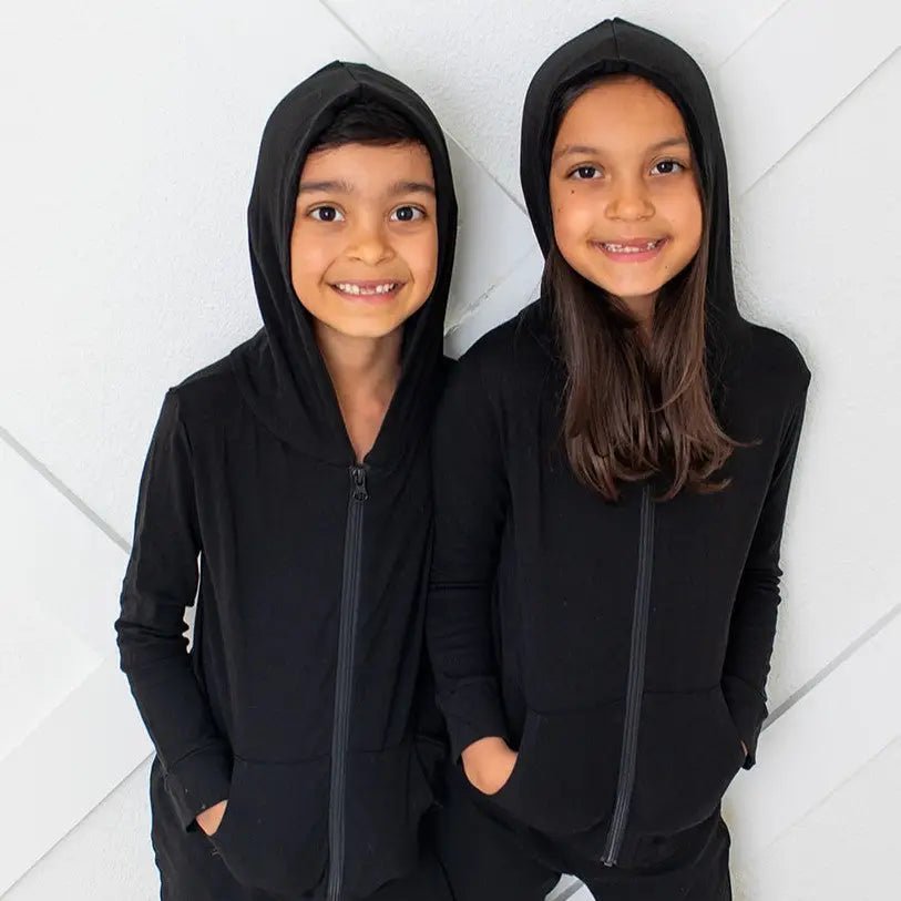 Bestaroo Bestaroo Cozy Midnight Zippered Hoodie Bamboo Cotton For Babies - 