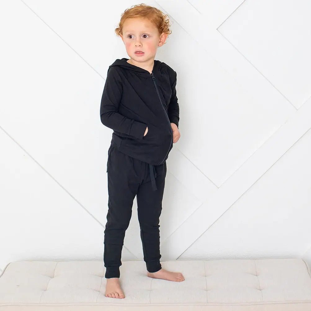 Bestaroo Bestaroo Cozy Midnight Zippered Hoodie Bamboo Cotton For Babies - 