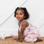 Bestaroo Bestaroo Ditzy Floral Bamboo Jumpsuit For Toddlers With Pockets - 