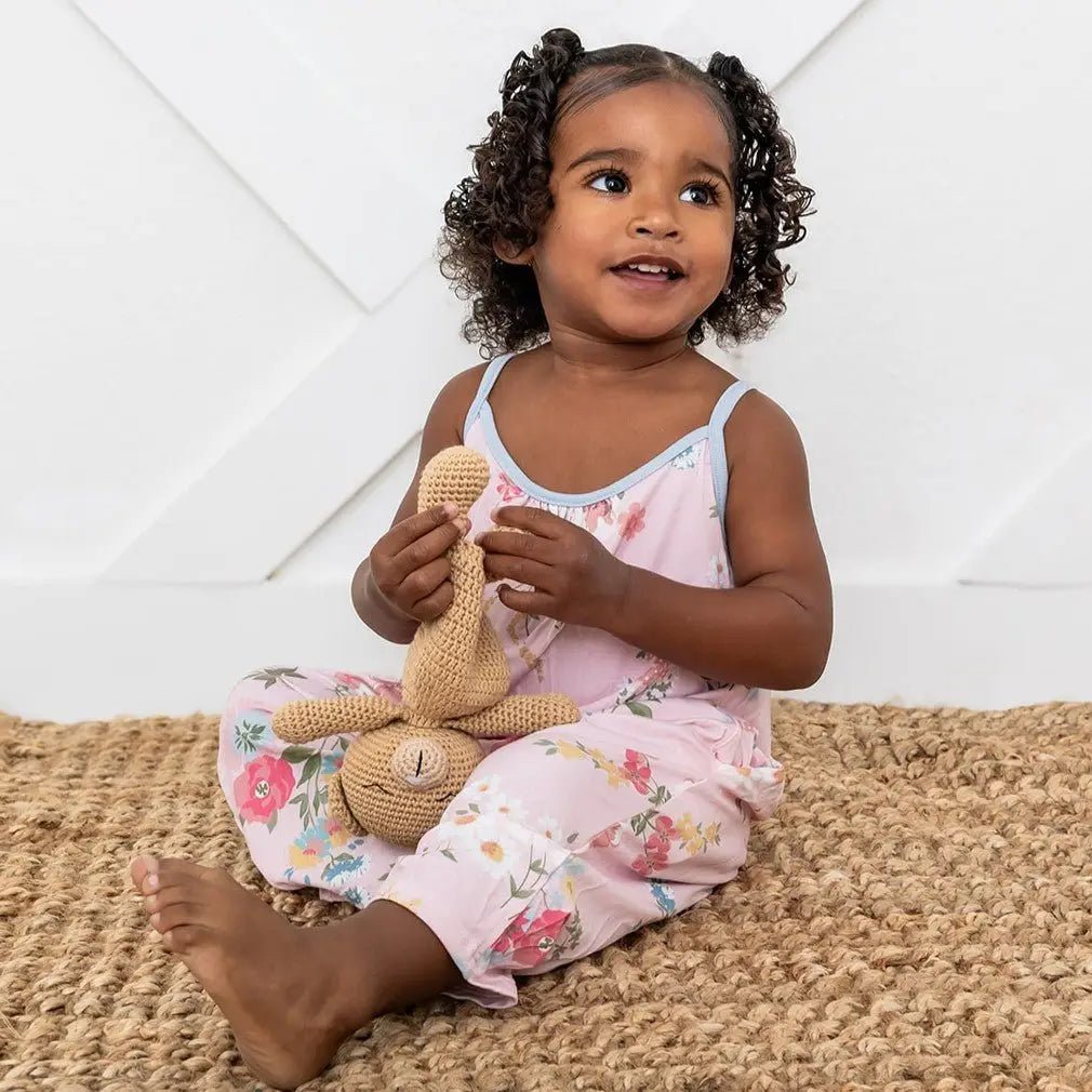 Bestaroo Bestaroo Ditzy Floral Bamboo Jumpsuit For Toddlers With Pockets - 