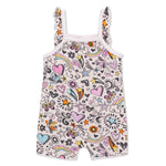 Bestaroo Bestaroo Doodle Days Bamboo Flutter Sleeve Romper for Babies - 