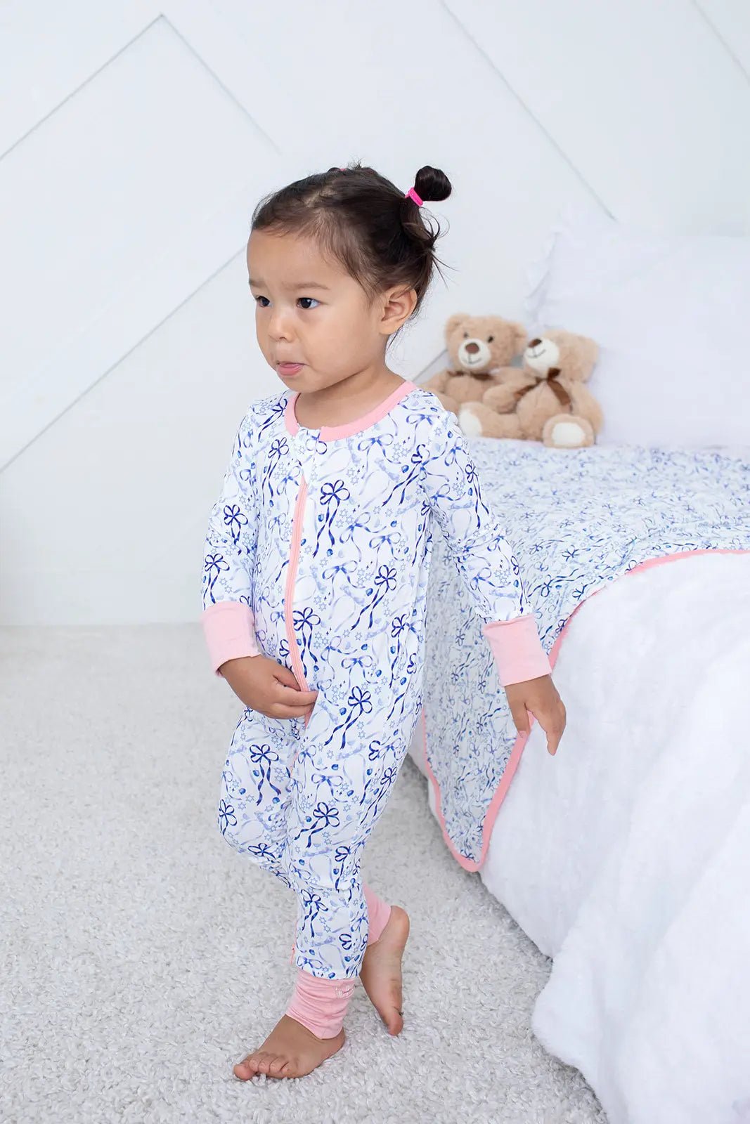 Bestaroo Bestaroo Dreidel Bows Convertible Hanukkah Baby Coverall Bamboo Viscose - 