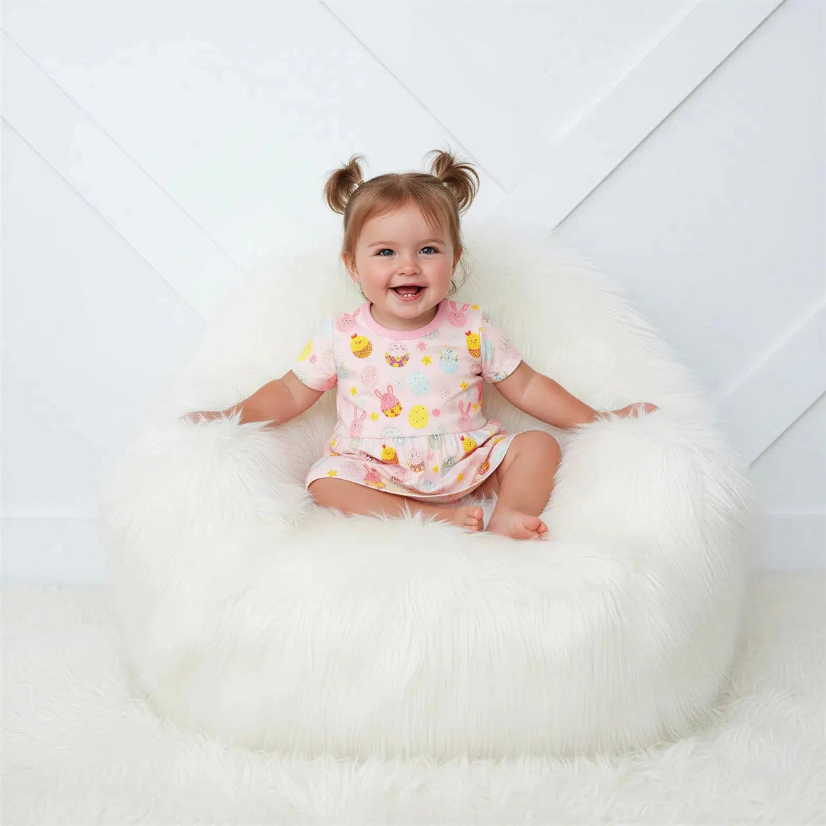 Bestaroo Bestaroo Easter Parade Cloud Soft Baby Bodysuit Dress For Play And Snuggle - 