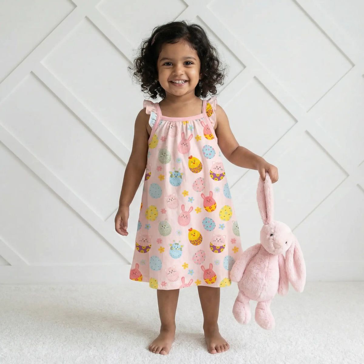 Bestaroo Bestaroo Easter Parade Flutter Sleeve Dress Made From Bamboo Fabric - 