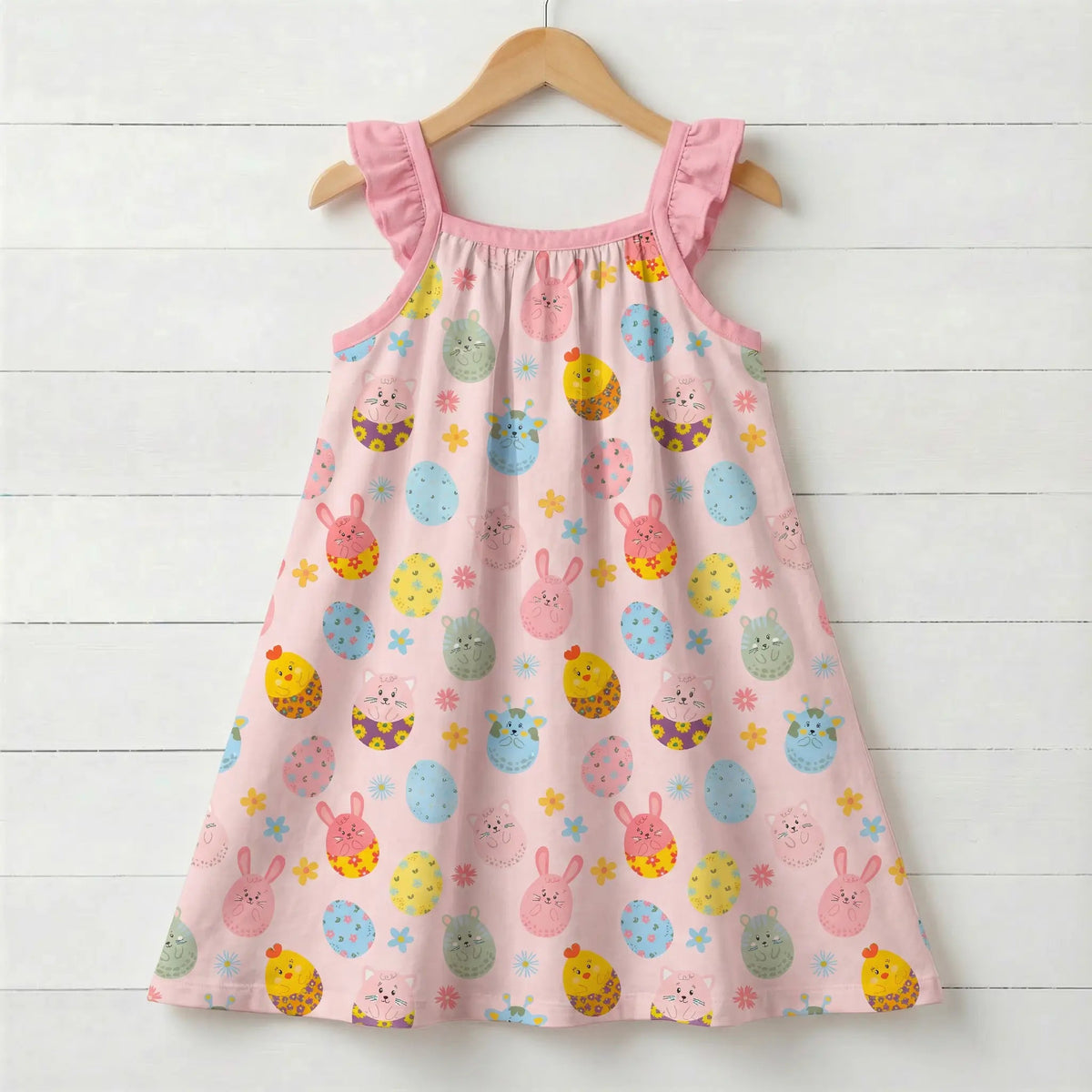 Bestaroo Bestaroo Easter Parade Flutter Sleeve Dress Made From Bamboo Fabric - 