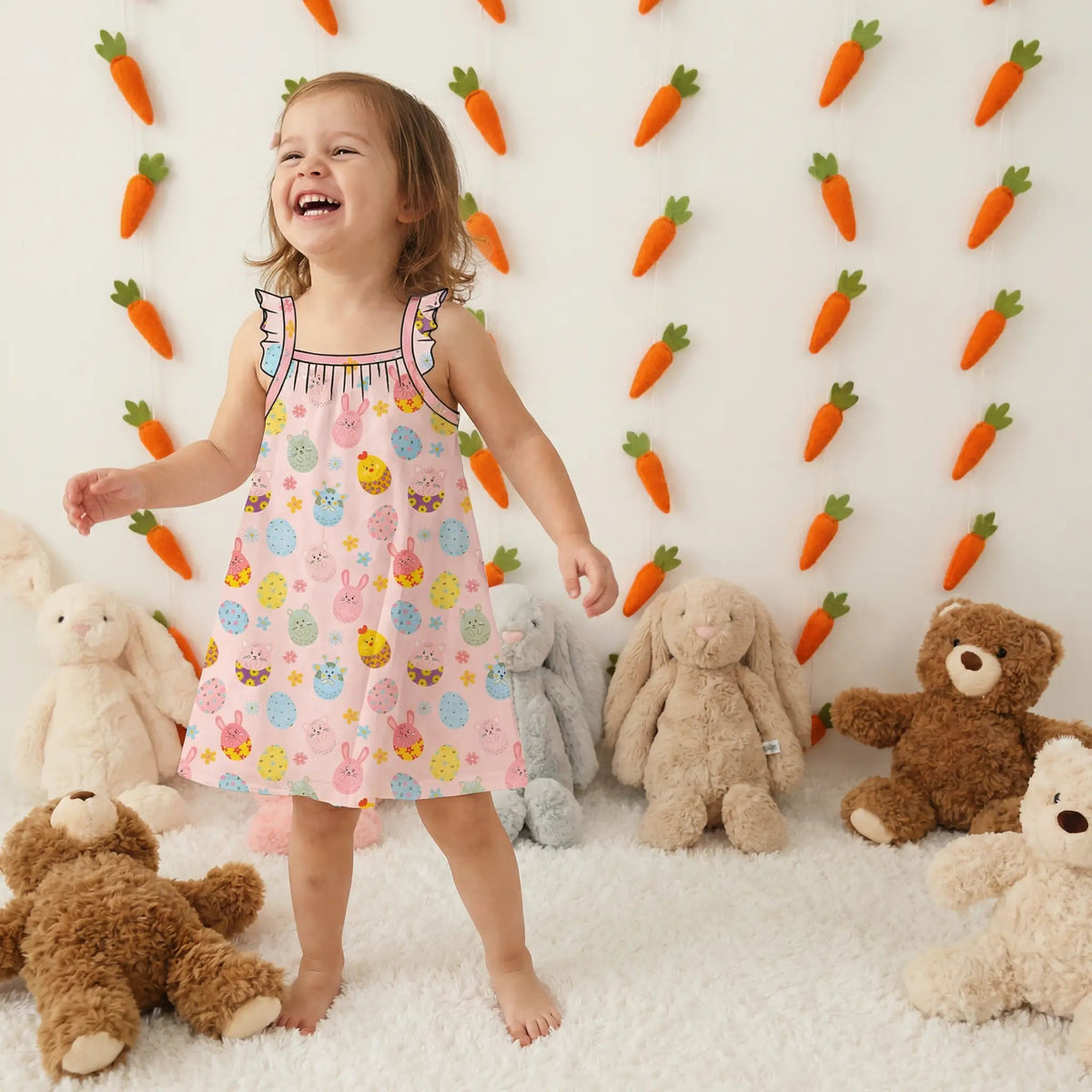 Bestaroo Bestaroo Easter Parade Flutter Sleeve Dress Made From Bamboo Fabric - 