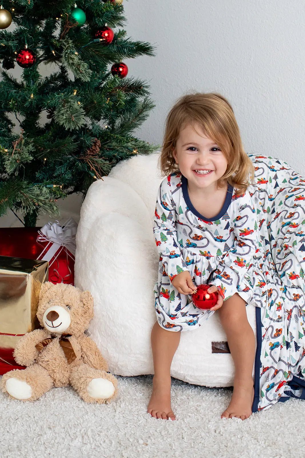 Bestaroo Bestaroo Holiday Haul Dress For Toddlers Bamboo Fabric Long Sleeve - 