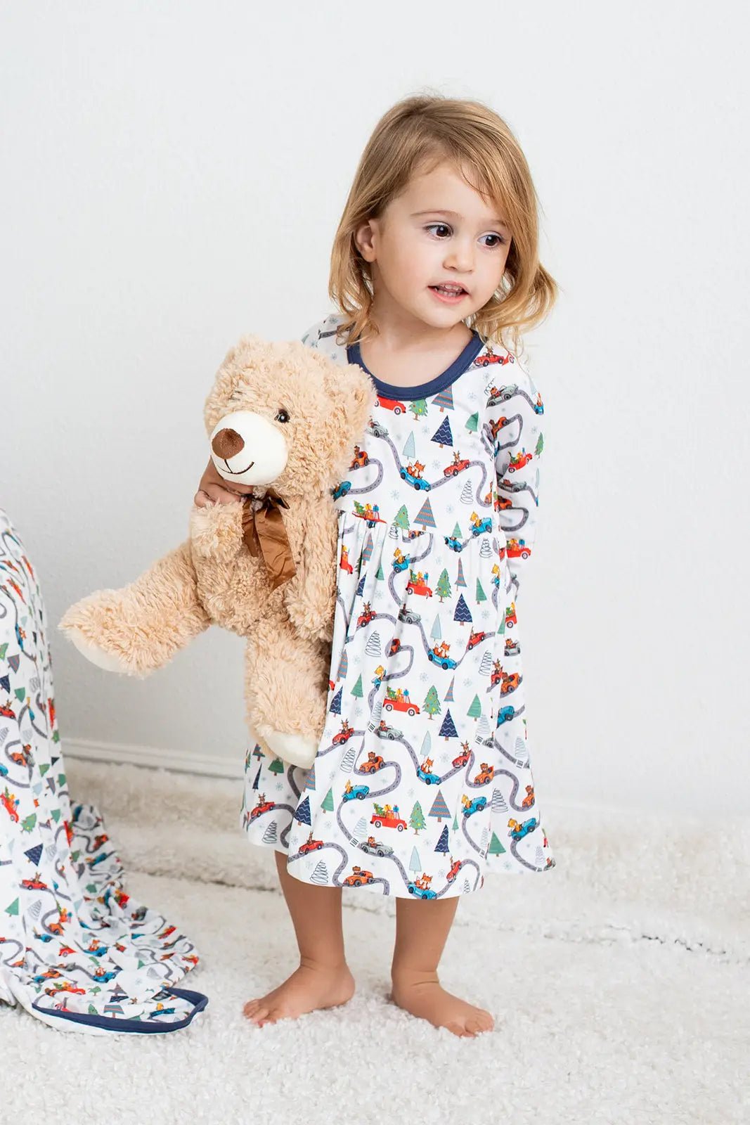 Bestaroo Bestaroo Holiday Haul Dress For Toddlers Bamboo Fabric Long Sleeve - 