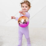 Bestaroo Bestaroo Lilac Bamboo Footie With Dual Zipper Fold Over Mittens - 